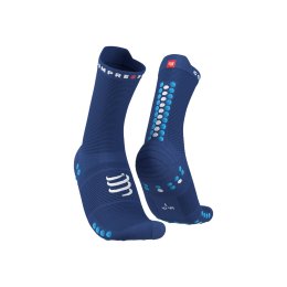 COMPRESSPORT CHAUSSETTES PRO RACING V4.0 RUN HIGH 35-38 SODALITE/FLUO BLUE