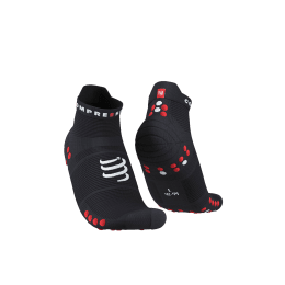 COMPRESSPORT CHAUSSETTES PRO RACING V4.0 RUN LOW 35-38 BLACK/CORE RED