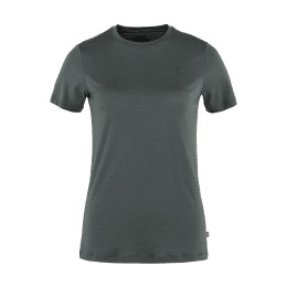 FJALLRAVEN T-SHIRT MANCHES COURTES ABISKO WOOL FEMME M 050 BASALT