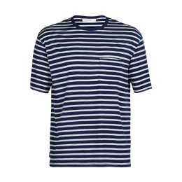 ICEBREAKER T-SHIRT MANCHES COURTES GRANARY STRIPE HOMME XL MIDNIGHT NAVY/SNOW/S