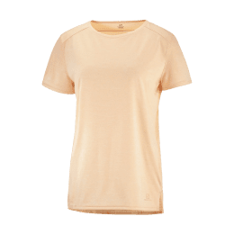 SALOMON T-SHIRT OUTLINE SUMMER FEMME M APRICOT ICE/
