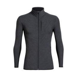 ICEBREAKER VESTE DESCENDER ZIP HOMME S JET HTHR/BLACK
