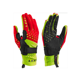 LEKI GANTS NORDIC RACE SHARK 10 RED-YELLOW-BLACK