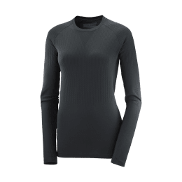 SALOMON T-SHIRT MANCHES LONGUES SENSE OVER SEASON FEMME M DEEP BLACK