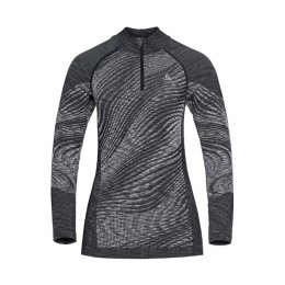 ODLO SOUS-COUCHE DEMI-ZIP BLACKCOMB ECO FEMME L 60223 - BLACK SPACE
