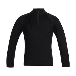 ICEBREAKER SOUS-COUCHE MERINO 260 TECH DEMI-ZIP ENFANT 4 BLACK