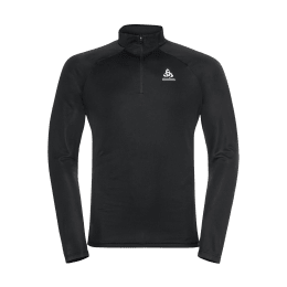 ODLO T-SHIRT MANCHES LONGUES 1/2 ZIP ESSENTIAL HOMME L 15001 - black - black