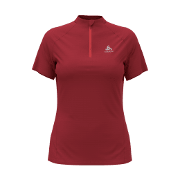 ODLO T-SHIRT MANCHES COURTES 1/2 ZIP ESSENTIAL FEMME L 30837 - AMERICAN BEA