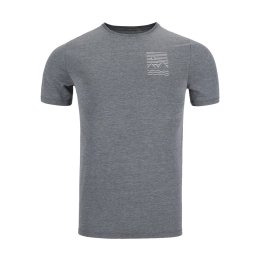 ODLO T-SHIRT ASCENT 365 MANCHES COURTES HOMME S 60008 - BLACK MELANG