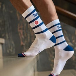BOMOLET CHAUSSETTES HAUTES BOSSE X BOMOLET 43-46 BLANC/MARINE