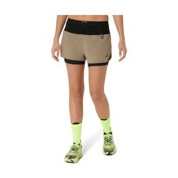 ASICS SHORT 2 EN 1 FUJITRAIL FEMME XS 200 / PEPPER/PERFORM