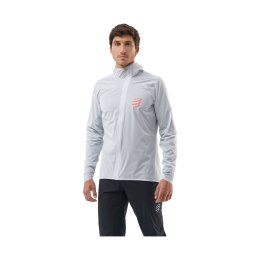 COMPRESSPORT VESTE HURRICANE WATERPROOF 10/10 HOMME L GREY DAWN/FLUO RED