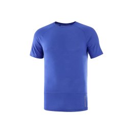 SALOMON T-SHIRT MANCHES COURTES CROSS RUN HOMME BLEU L SURF THE WEB