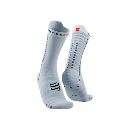 COMPRESSPORT CHAUSSETTES PRO RACING V4.0 ULTRALIGHT HAUTES BIKE 35-38 WHITE/GREY
