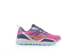 SAUCONY PEREGRINE 12 SHIELD ROSA BAMBINO 33.5 12-NVY/PNK/TRQ