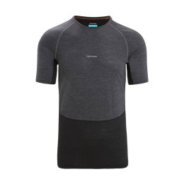ICEBREAKER T-SHIRT MANCHES COURTES MERINO 125 ZONEKNIT HOMME NOIR S JET HTHR/BLK/METRO H