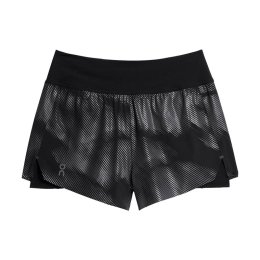 ON SHORT 2 EN 1 RUNNING LUMOS FEMME L BLACK