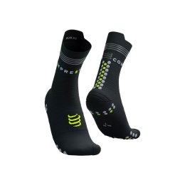 COMPRESSPORT CHAUSSETTES PRO RACING V4.0 RUN HIGH FLASH 39-41 BLACK/FLUO YELLOW