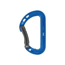 PETZL MOUSQUETON SPIRIT COURBE BENT GATE BLUE