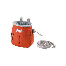 PETZL SAC A MAGNESIE SAKAPOCHE GRIS TU RED
