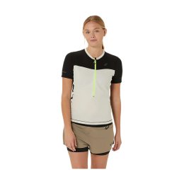 ASICS T-SHIRT MANCHES COURTES FUJITRAIL FEMME S 250 / OATMEAL/PERFOR