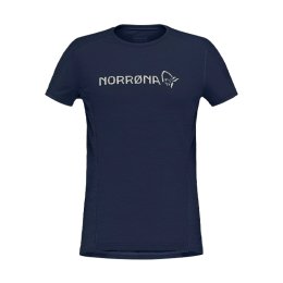 NORRONA T-SHIRT FALKETIND EQUALISER MERINO FEMME S 2295_INDIGO NIGHT