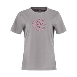 NORRONA T-SHIRT MANCHES COURTES COTON FEMME S 8870_GREY MELANGE
