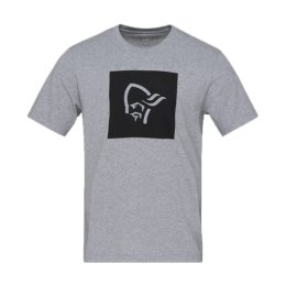 NORRONA T-SHIRT 29 COTTON SQUARE VIKING HOMME M 2313_DRIZZLE MELANGE