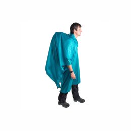 Sea To Summit Poncho In Nylon Impermeabile - Telo Multiuso 150x266 Cm, Cuciture Sigillate, Cappuccio, Per Escursionismo E Trekking
