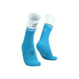 COMPRESSPORT CALZE MID COMPRESSION V2.0 UNISEX T1 NORSE BLUE/WHITE