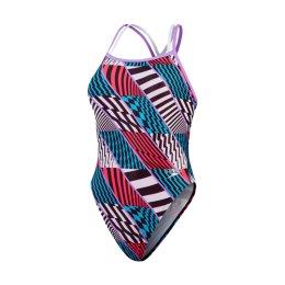 SPEEDO MAILLOT DE BAIN ECO+ ALLOVER DIG STARBACK FEMME 36 REDBLU
