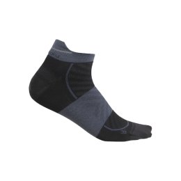 ICEBREAKER CHAUSSETTES MERINO MICRO RUN+ ULTRALIGHT HOMME 39-41.5 BLACK/GRAPHITE