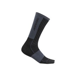 ICEBREAKER CHAUSSETTES HAUTES MERINO RUN+ ULTRALIGHT HOMME 39-41.5 BLACK/GRAPHITE