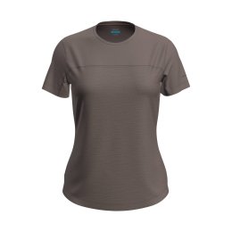 ICEBREAKER T-SHIRT MERINO 125 COOL LITE SPHERE III COLOR BLOCK DONNA L PORCINI HTHR/PORCINI/CB