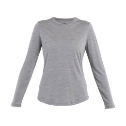 ICEBREAKER T-shirt manches longues mérino 125 cool lite sphere III femme L METRO HTHR