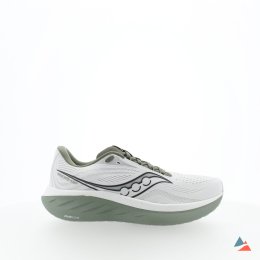 SAUCONY RIDE 18 HOMME 42 138- WHITE/OLIVINE