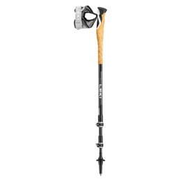 LEKI BÂTONS CROSS TRAIL CARBON 100-135CM BLACK-WHITE-NATURALC