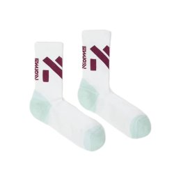NNORMAL CHAUSSETTES RUNNING MID S 005-White/Green