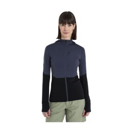 ICEBREAKER VESTE MERINO 200 REALFLEECE FEMME S GRAPHITE/BLACK/CB