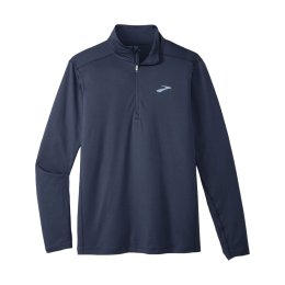 BROOKS T-SHIRT MANCHES LONGUES DASH 1/2 ZIP 2.0 HOMME L 455 - BLUE SLATE