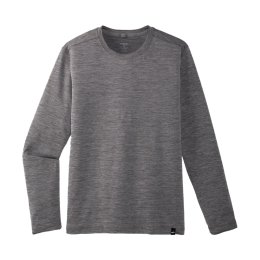 BROOKS T-SHIRT MANCHES LONGUES LUXE HOMME M 33 - HTR CHARCOAL