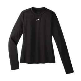 BROOKS T-SHIRT MANCHES LONGUES HIGH POINT FEMME M 01 BLACK