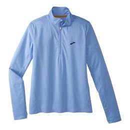 BROOKS Pull Dash 1/2 zip 2.0 manches longues femme S 465 - Htr Lt Lavender