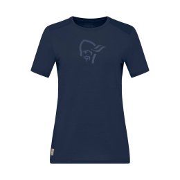 NORRONA T- SHIRT FEMUND EQUALISER MERINO FEMME L 2295_INDIGO NIGHT