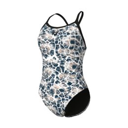 ARENA MAILLOT DE BAIN EARTH SWIMSUIT XCROSS FEMME 34 510 / BLACK-WHITE MU