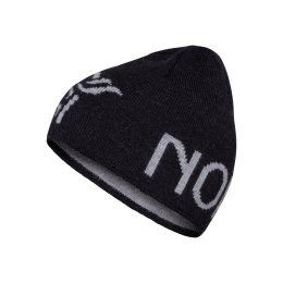 NORRONA Bonnet /29 mid merinoUll logo TU 7737_CAVIAR MELANGE
