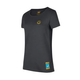 LA SPORTIVA T-shirt Climbing On The Moon femme S CARBON/GIALLO