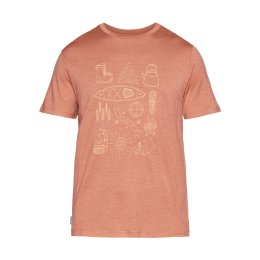 ICEBREAKER T-SHIRT MÉRINO 150 TECH LITE CAMP HOMME M CEDAR WOOD