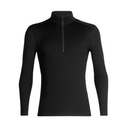 ICEBREAKER SOUS-COUCHE 260 TECH DEMI-ZIP HOMME S BLACK