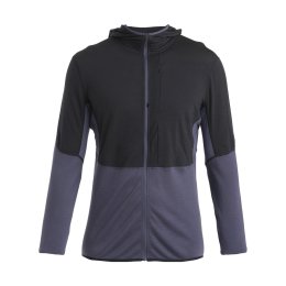 ICEBREAKER VESTE MERINO 200 REALFLEECE DESCENDER HOMME S BLACK/GRAPHITE/CB